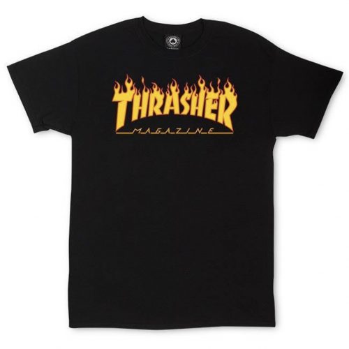 thrasher camiseta llamas fuego tendencia