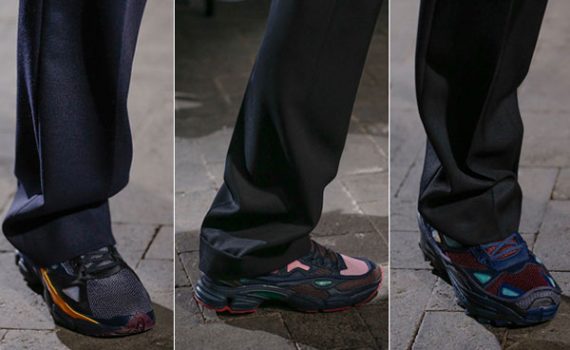 raf simon zapatillas diseño futurista