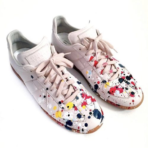 margiela replica splattered paint shoes