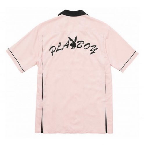 Supreme Playboy pink bowling shirt 