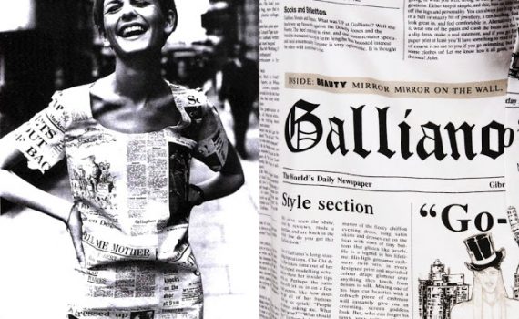 newspaper print trend galliano history